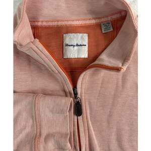 EUC! Mint Condition Tommy Bahama Men's 1/4 Zip Pullover Peach Coral Orange in XL